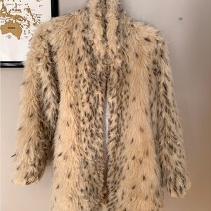 Fabulous Furs Tan and Black Teddy Jacket